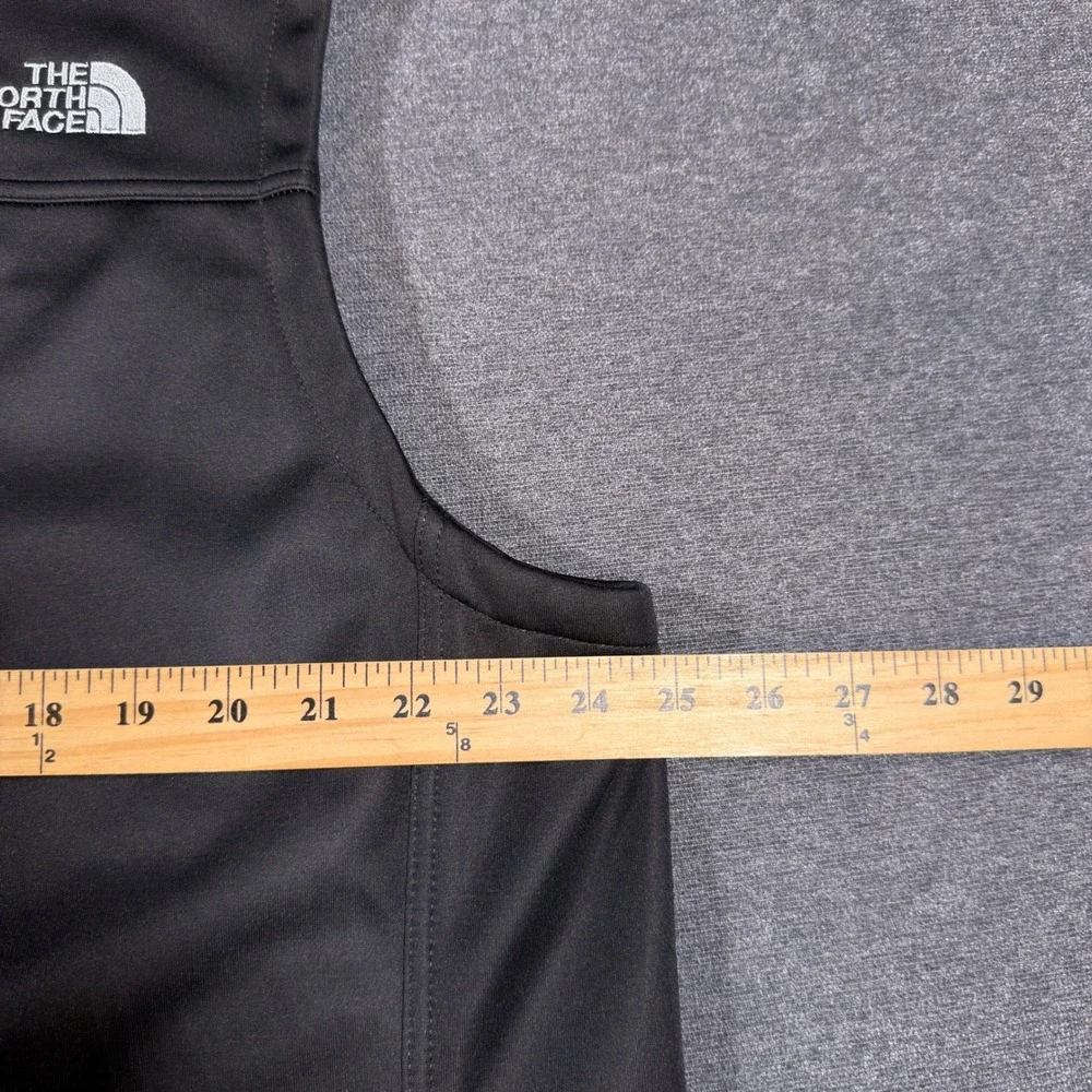 The North Face Windwall Vest Mens XL Black Logo Full Zip Softshell Golf Preppy
